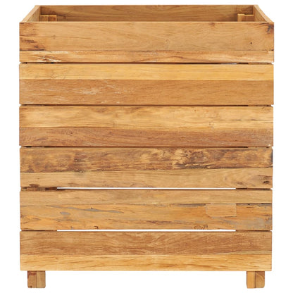 Hochbeet 50X40X55 Cm Massivholz Teak Und Stahl 50 x 40 x 55 cm - Fuer Daheim