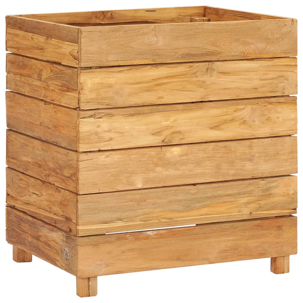 Hochbeet 50X40X55 Cm Massivholz Teak Und Stahl 50 x 40 x 55 cm - Fuer Daheim