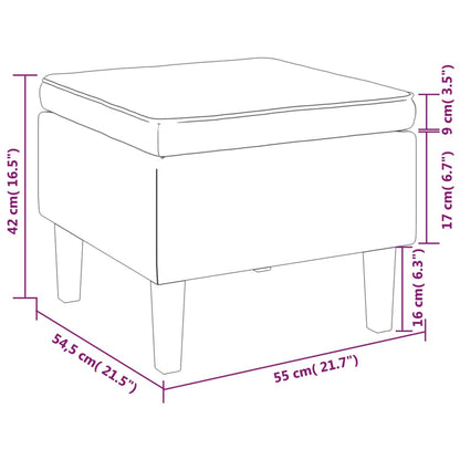 Hocker Mit Holzbeinen Schwarz Samt - Fuer Daheim