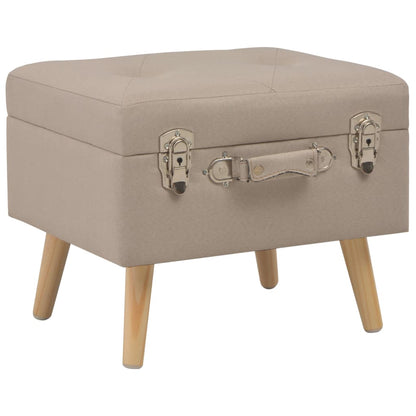 Hocker Mit Stauraum 40 Cm Beige Stoff - Fuer Daheim