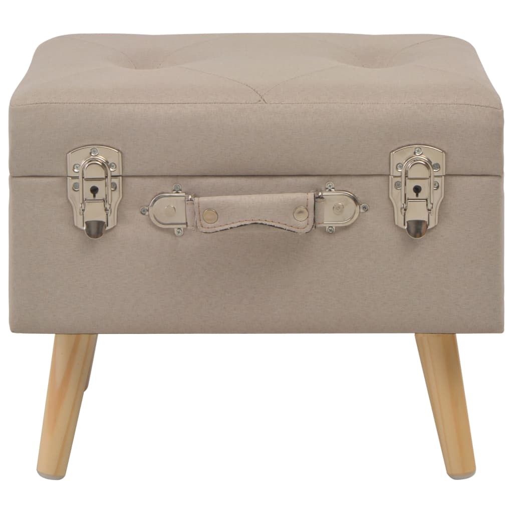 Hocker Mit Stauraum 40 Cm Beige Stoff - Fuer Daheim