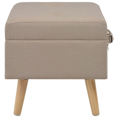 Hocker Mit Stauraum 40 Cm Beige Stoff - Fuer Daheim