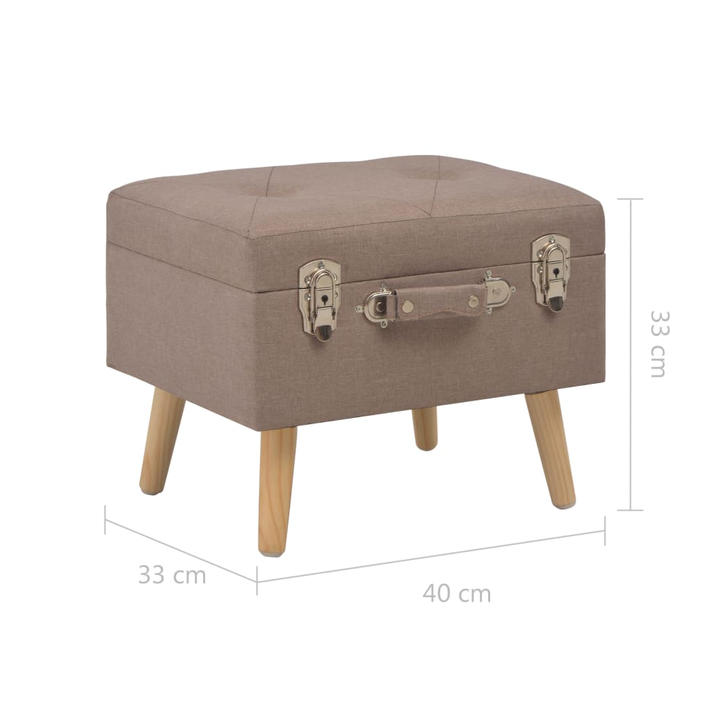 Hocker Mit Stauraum 40 Cm Braun Stoff - Fuer Daheim