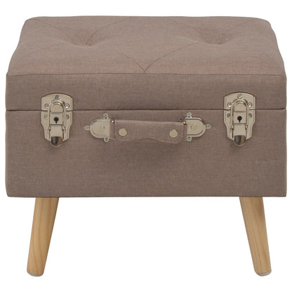 Hocker Mit Stauraum 40 Cm Braun Stoff - Fuer Daheim