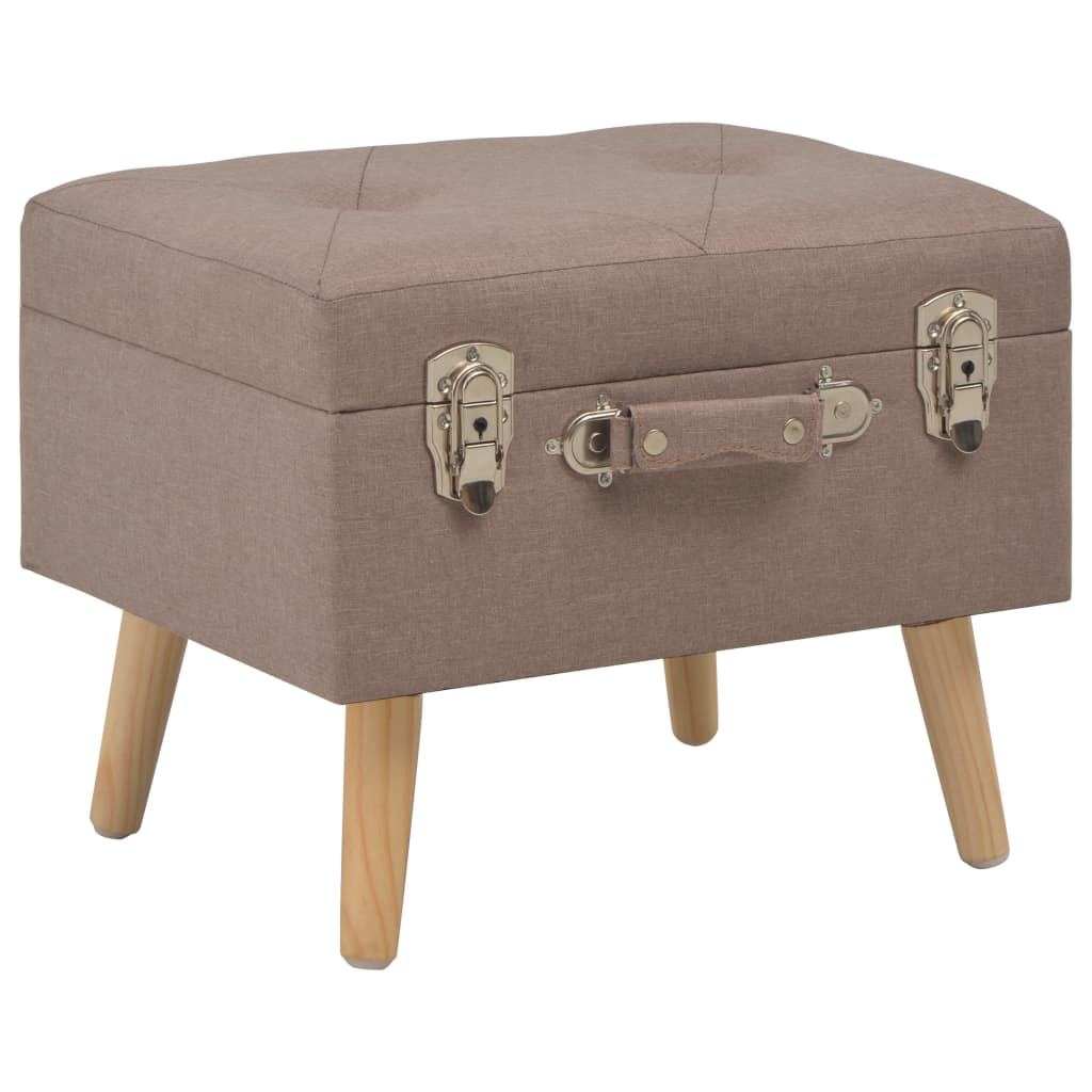 Hocker Mit Stauraum 40 Cm Braun Stoff - Fuer Daheim