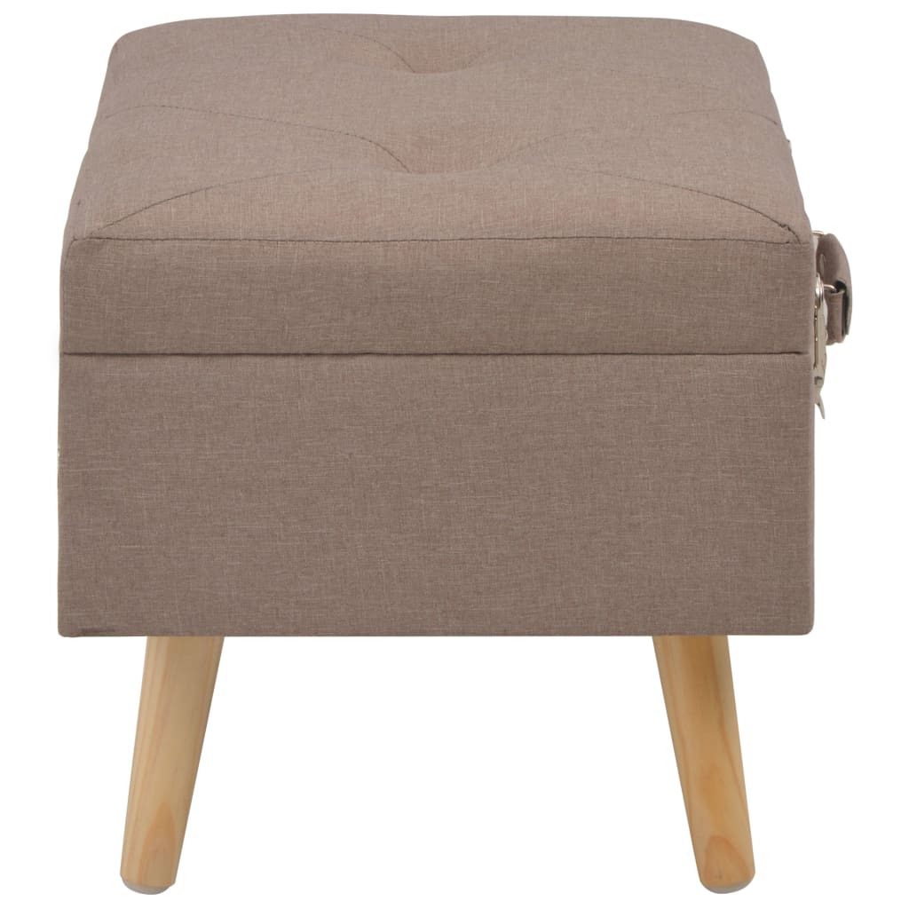 Hocker Mit Stauraum 40 Cm Braun Stoff - Fuer Daheim