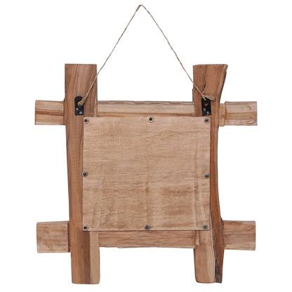 Holzspiegel Natur 50X50 Cm Altholz Massiv Braun 50 x 5 x 50 cm - Fuer Daheim