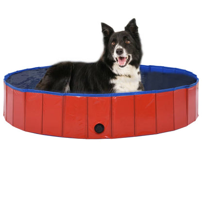 Hundepool Faltbar Rot 160 X 30 Cm Pvc - Fuer Daheim