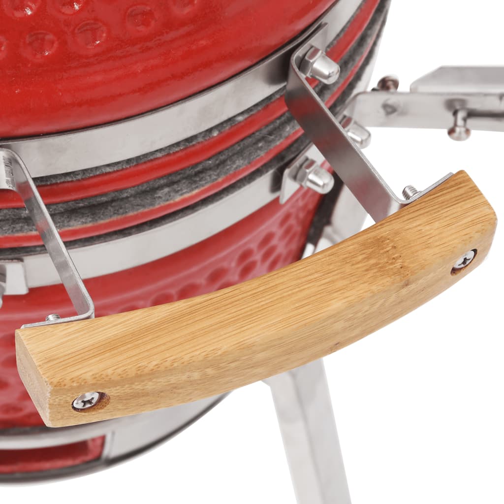 Kamado-Grill Und Smoker Keramik 81 Cm Rot - Fuer Daheim