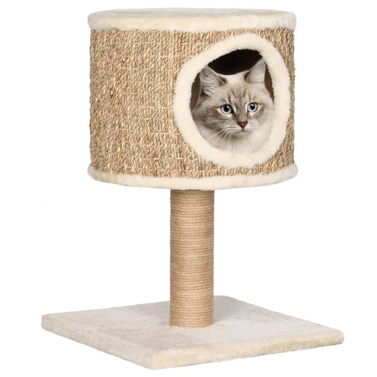 Katzen-Kratzbaum Mit Katzenhöhle 52 Cm Seegras - Fuer Daheim