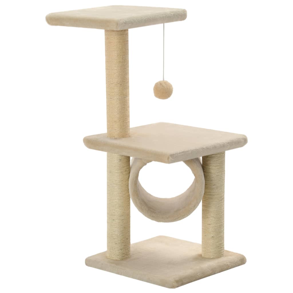 Katzen-Kratzbaum Sisal 65 Cm Beige - Fuer Daheim