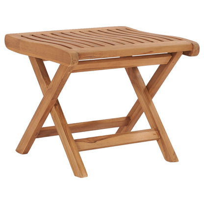 Klappbarer Fußhocker 46,5×49×41,5 Cm Massivholz Teak - Fuer Daheim