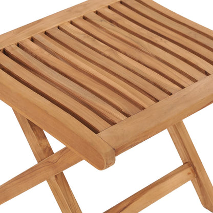 Klappbarer Fußhocker 46,5×49×41,5 Cm Massivholz Teak - Fuer Daheim