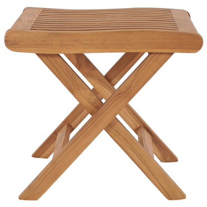 Klappbarer Fußhocker 46,5×49×41,5 Cm Massivholz Teak - Fuer Daheim