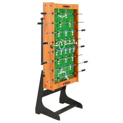 Klappbarer Kickertisch 121 X 61 X 80 Cm Hellbraun - Fuer Daheim