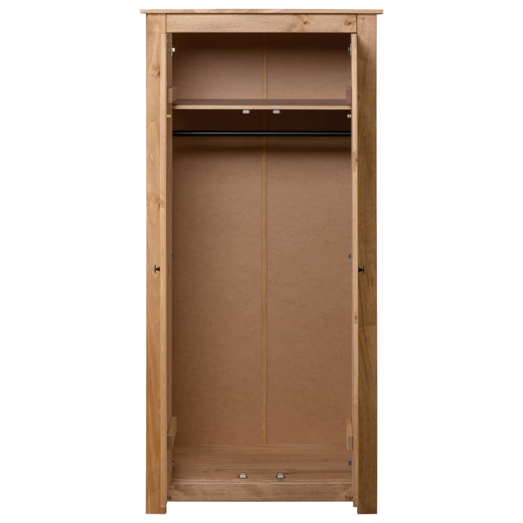 Kleiderschrank 80X50X171,5 Cm Kiefernholz Panama Braun 80 x 50 x 171.5 cm - Fuer Daheim