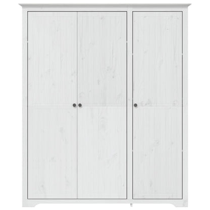 Kleiderschrank Bodo Weiß 151,5X52X176,5 Cm Massivholz Kiefer 151.5 x 52 x 176.5 cm - Fuer Daheim