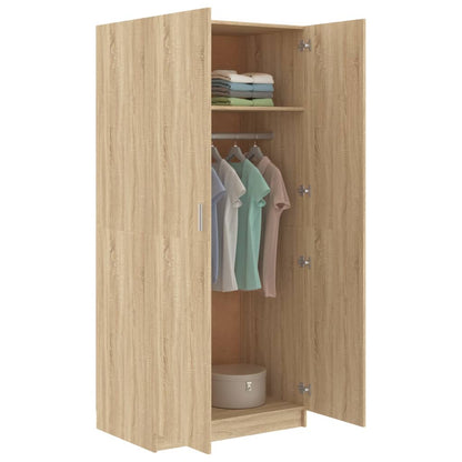 Kleiderschrank Sonoma-Eiche 80X52X180 Cm Holzwerkstoff Sonoma Eiche - Fuer Daheim