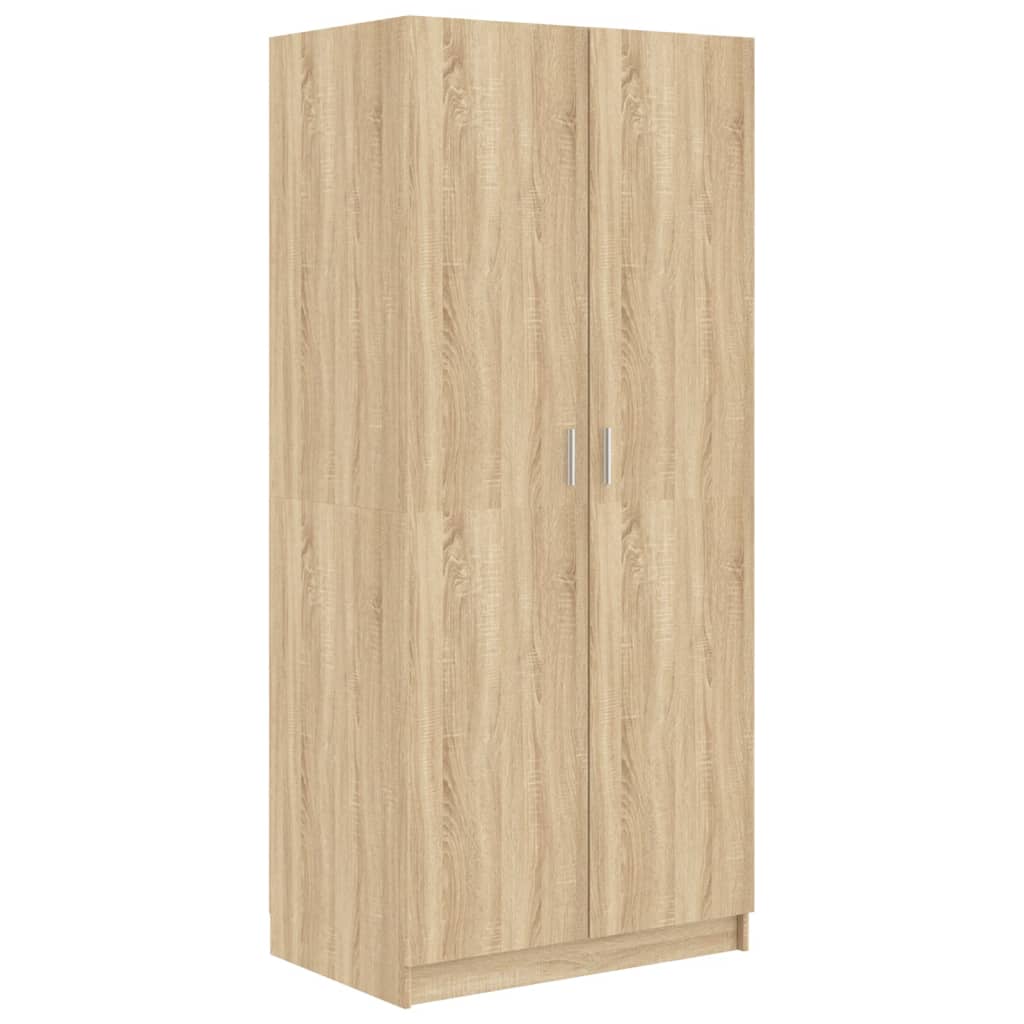 Kleiderschrank Sonoma-Eiche 80X52X180 Cm Holzwerkstoff Sonoma Eiche - Fuer Daheim