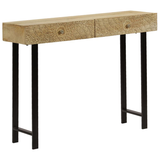 Konsolentisch Mangoholz Massiv 102 X 30 X 79 Cm - Fuer Daheim