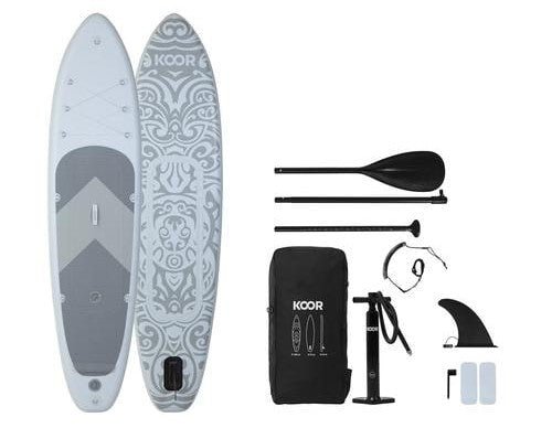 KOOR SUP Board Nuusa Allround 10'6 (320 cm) Set Grigio II - Fuer Daheim