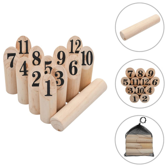 Kubb Spielset Holz - Fuer Daheim