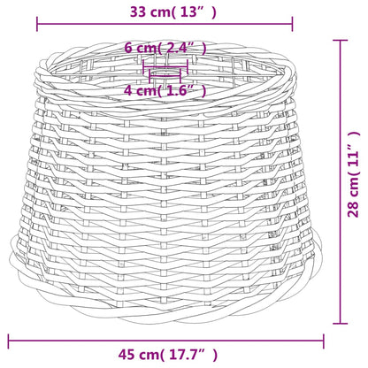 Lampenschirm Weiß Ø45X28 Cm Korbweide Ø 45 x 28 cm - Fuer Daheim