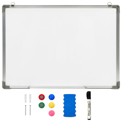 Magnetisches Whiteboard Weiß 90 X 60 Cm Stahl - Fuer Daheim