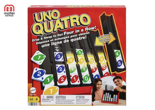 Mattel Spiele Familienspiel UNO Quatro - Fuer Daheim