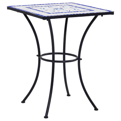 Mosaik-Bistrotisch Blau Und Weiß 60 Cm Keramik Quadratisch - Fuer Daheim