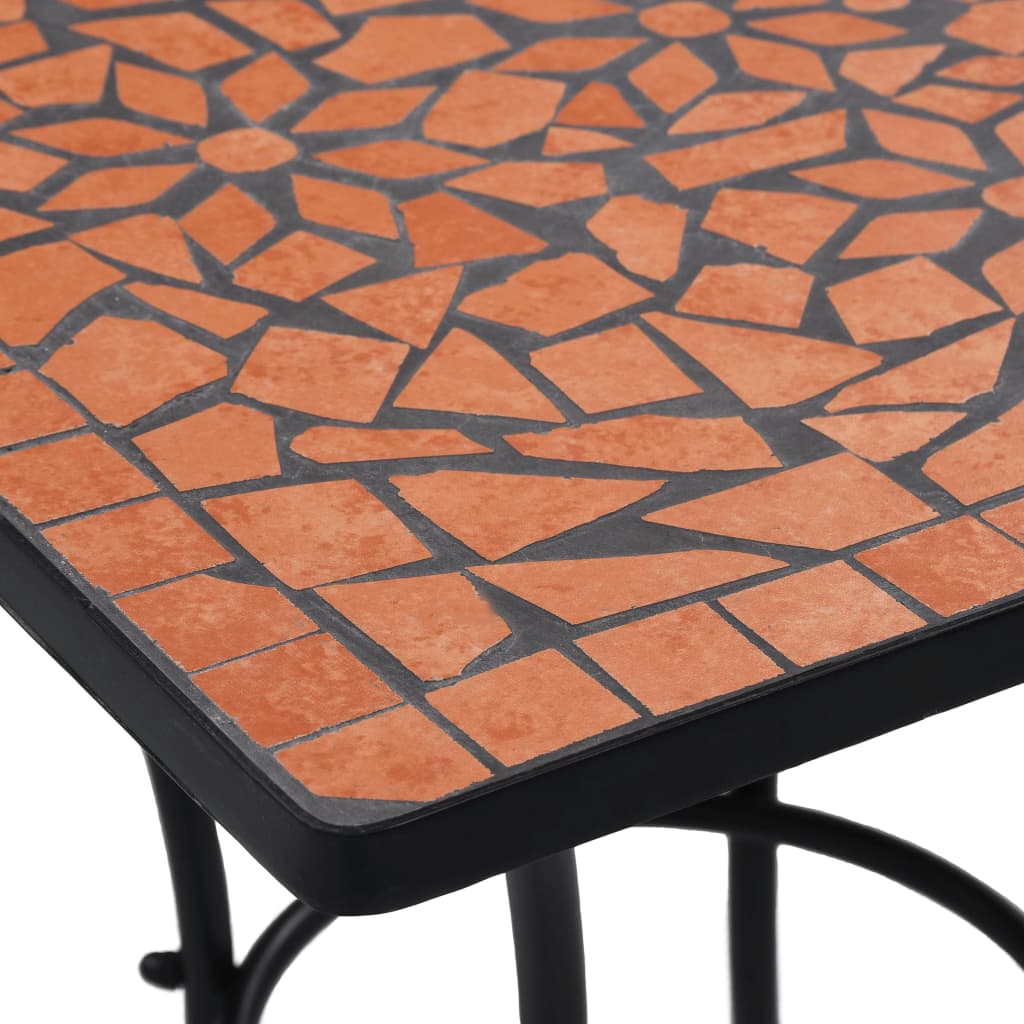 Mosaik-Bistrotisch Terrakotta 60 Cm Keramik Quadratisch - Fuer Daheim