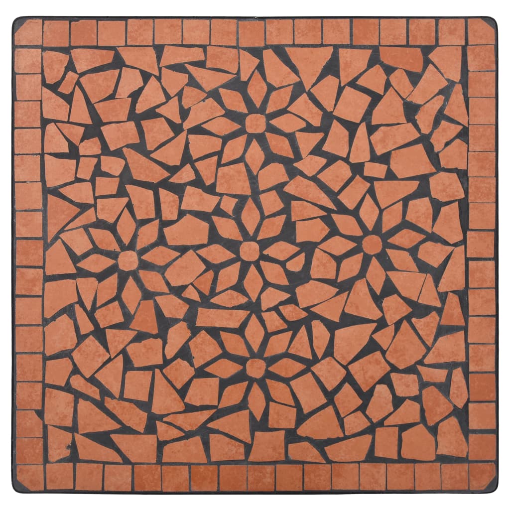 Mosaik-Bistrotisch Terrakotta 60 Cm Keramik Quadratisch - Fuer Daheim