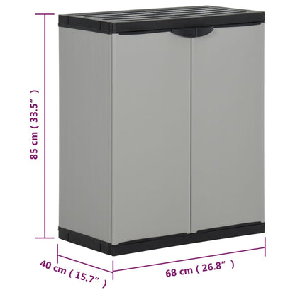 Mülltonnenbox Grau Und Schwarz 68X40X85 Cm Pp - Fuer Daheim