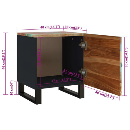 Nachttisch 40X33X46 Cm Altholz Massiv 1 recyceltes Massivholz - Fuer Daheim