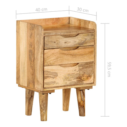 Nachttisch Mangoholz Massiv 40 X 30 X 59,5 Cm - Fuer Daheim