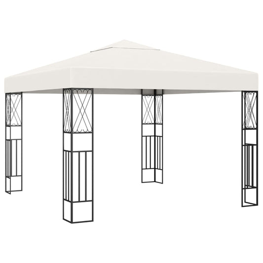 Pavillon 3×3 M Creme Stoff 3 x 3 m - Fuer Daheim