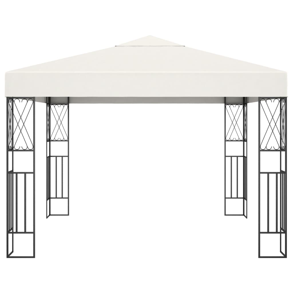 Pavillon 3×3 M Creme Stoff 3 x 3 m - Fuer Daheim