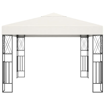 Pavillon 3×3 M Creme Stoff 3 x 3 m - Fuer Daheim