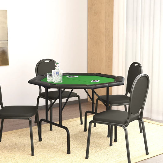 Pokertisch Klappbar 8 Spieler Grün 108X108X75 Cm - Fuer Daheim
