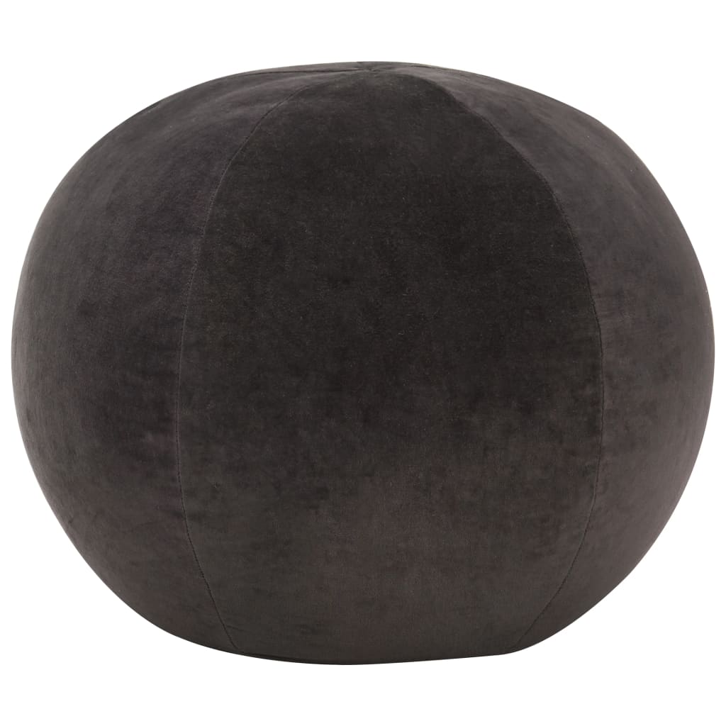 Pouf Baumwollsamt 50×35 Cm Anthrazit - Fuer Daheim