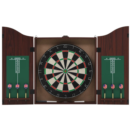 Professionelles Dartboard Sisal Mit Schrank Und 6 Dartpfeilen - Fuer Daheim