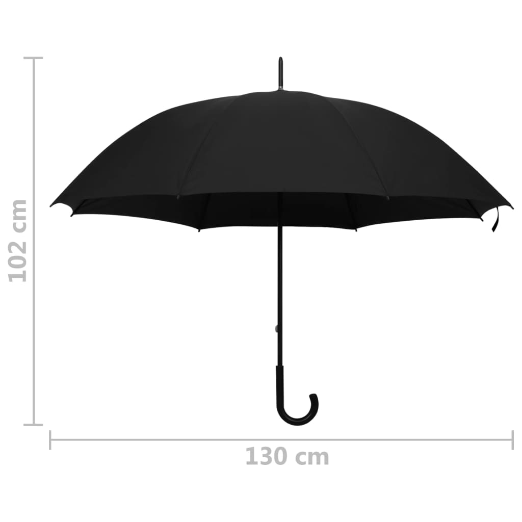 Regenschirm Schwarz 130 Cm - Fuer Daheim