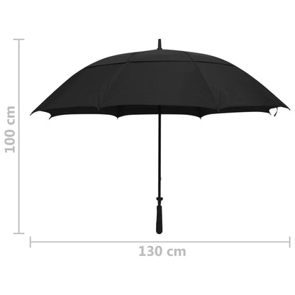 Regenschirm Schwarz 130 Cm - Fuer Daheim