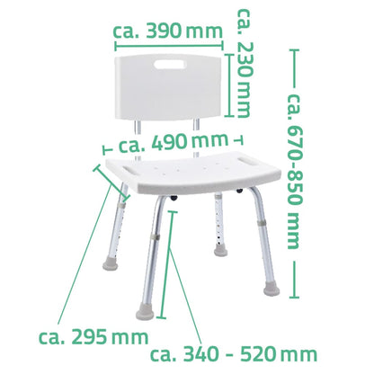 Ridder Duschstuhl Weiß 150 Kg A00602101 - Fuer Daheim