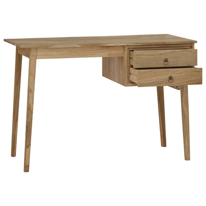 Schreibtisch Mit 2 Schubladen 110X52X75 Cm Massivholz Teak - Fuer Daheim