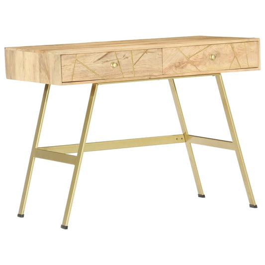 Schreibtisch Mit Schubladen 100X55X75 Cm Massivholz Mango massives Mangoholz - Fuer Daheim