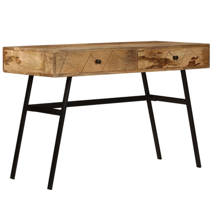 Schreibtisch Mit Schubladen Massivholz Mango 110×50×76 Cm - Fuer Daheim