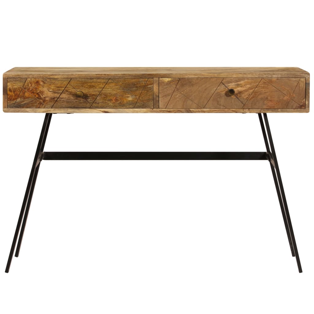 Schreibtisch Mit Schubladen Massivholz Mango 110×50×76 Cm - Fuer Daheim