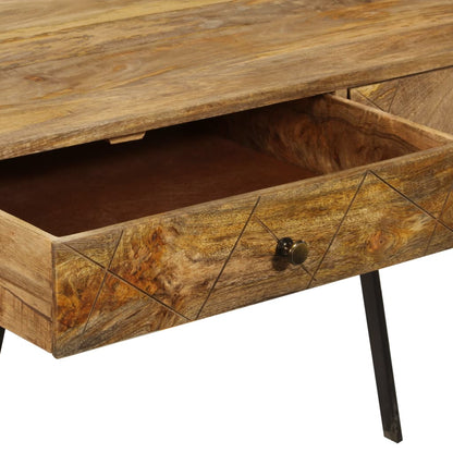 Schreibtisch Mit Schubladen Massivholz Mango 110×50×76 Cm - Fuer Daheim