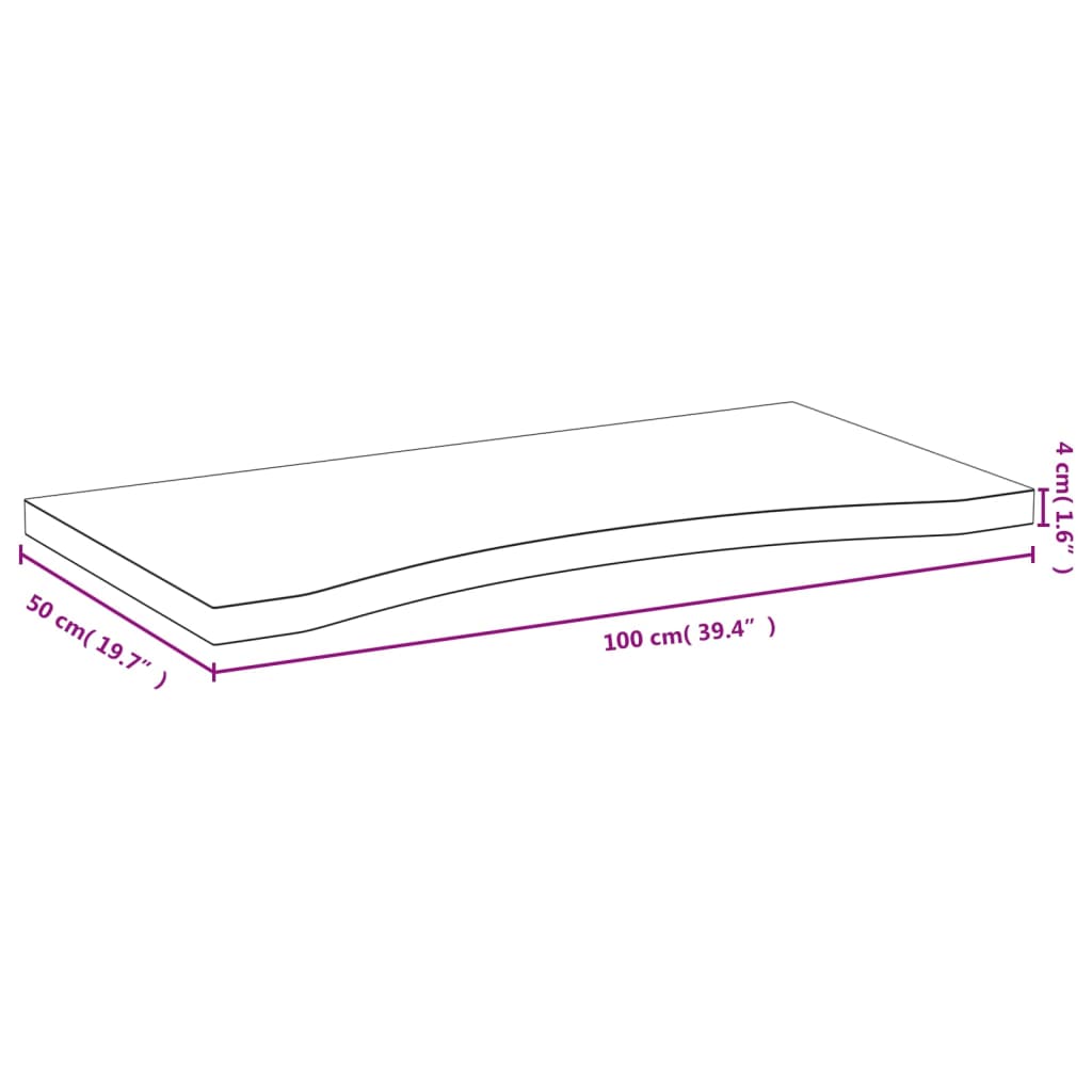 Schreibtischplatte 100X50X4 Cm Bambus 100 x 50 x 4 cm Gebogen - Fuer Daheim